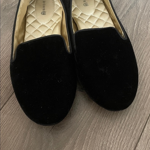 Birdies The Starling Black Velvet Flats Sz:7 - Picture 3 of 4